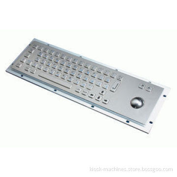 Custom Ip65 Stainless Steel Metal Kiosk Keyboard With Laser Trackball